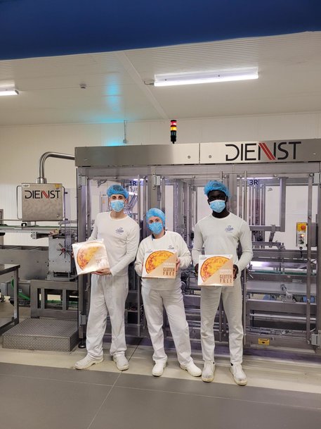 Glutenfreie Tiefkühlpizza –verpackt mit dem P3 von DIENST